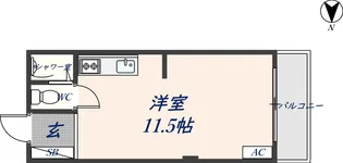 カワグチ瓢箪山ビル【402号室】の間取り