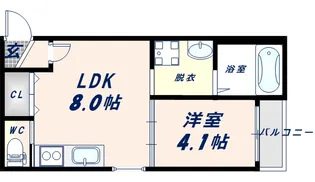 アズール新今里リバーサイド【2階】の間取り