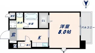 メゾンルミエール【402号室】の間取り