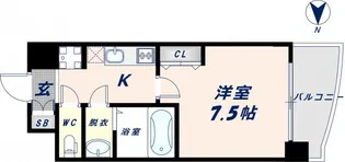 ラグゼ布施南【1004号室】の間取り