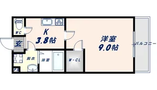 ロータスコート【301号室】の間取り