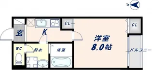 クィーンライフ東今里【7階】の間取り