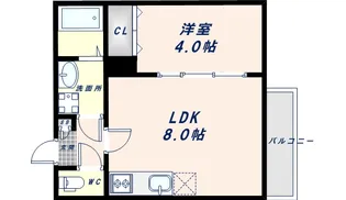 ジーメゾン東大阪寿【3階】の間取り