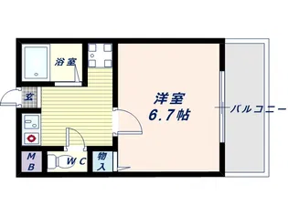 FLAT34深江橋【406号室】の間取り
