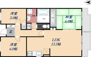 M TAKAI【303号室】の間取り