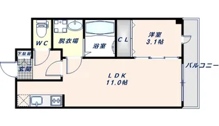 M'プラザ小阪駅前【11階】の間取り
