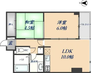メゾンドくれえる【2階】の間取り