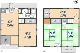 大阪府東大阪市昭和町【一戸建】の間取り