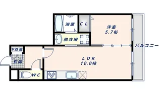 ヴェルデ東大阪【1階】の間取り