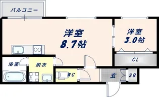 REGRE今里【402号室】の間取り