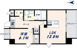 Art Pension高井田【8階】の間取り
