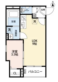 パロス瓢箪山ラドスール【1階】の間取り