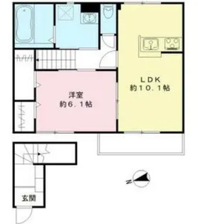 エスベランサB棟【201号室】の間取り