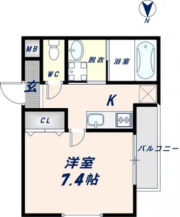 フジパレス深江橋西【2階】の間取り