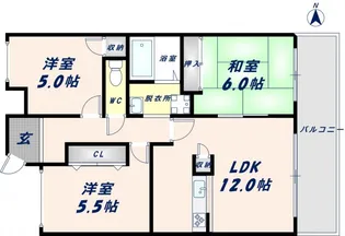 ガーデンシティ長田【9階】の間取り
