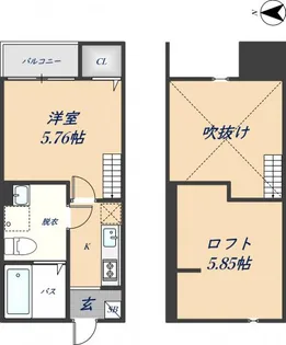 レポゼビアン【1階】の間取り