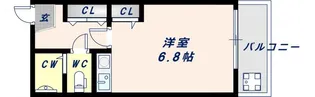 HESTA近大前【1階】の間取り