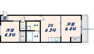 ビビッドフィールド大阪【3階】の間取り
