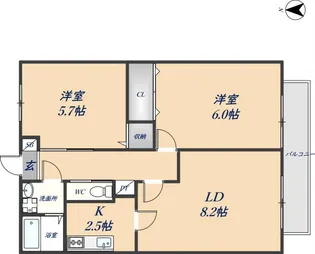 メゾン ド エトワール A【2階】の間取り