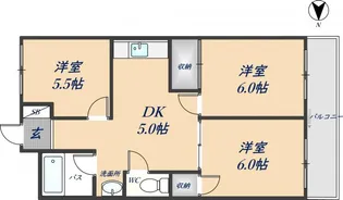 第一高山ハイツ【102号室】の間取り