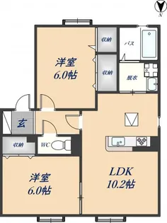 エルムンド【2階】の間取り