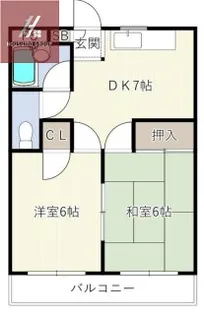 高安一番館【4階】の間取り