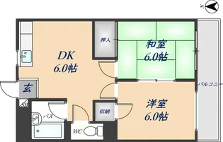 高安一番館【2階】の間取り