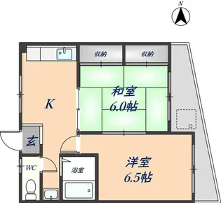 サンベール【205号室】の間取り