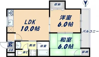 ビューハイツA&K【202号室】の間取り