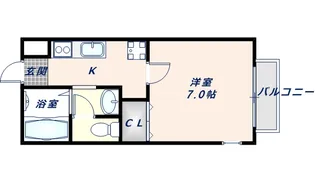大阪府東大阪市近江堂1丁目【アパート】の間取り