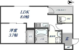 大阪府大阪市平野区加美正覚寺2丁目【アパート】の間取り