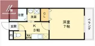 SEPTILE佐堂【2階】の間取り