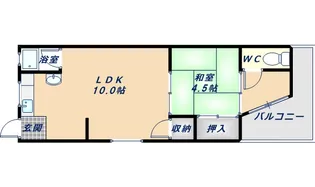 大阪府東大阪市稲田新町2丁目【マンション】の間取り
