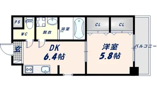 大阪府大阪市東成区大今里南3丁目【マンション】の間取り