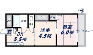 大阪府大阪市東成区深江南1丁目【マンション】の間取り