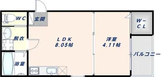 エフスタイル高井田元町【1階】の間取り