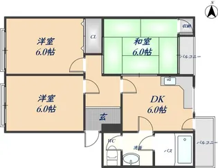 トリイハイツ【205号室】の間取り