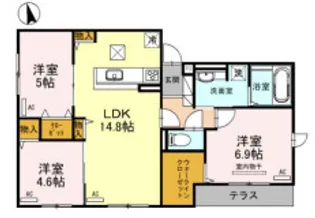 クラシスト新今里【201号室】の間取り