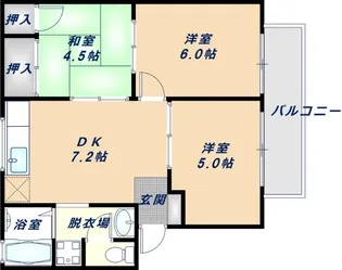 メュールパレ松本Ⅱ【203号室】の間取り