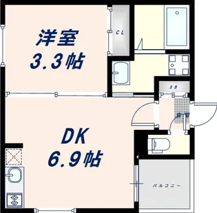 ハーモニーテラス新今里Ⅴ【2階】の間取り