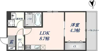 Mark Villa Oihara【1階】の間取り