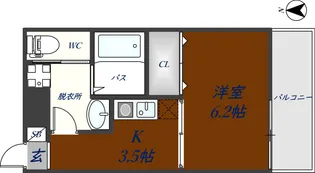 アジュール相生【301号室】の間取り