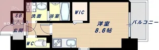 Shining江坂離宮【7階】の間取り