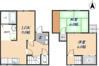 大阪府八尾市都塚1丁目【一戸建】の間取り