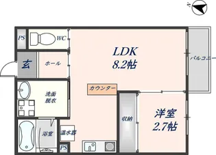 ミワパラディ花園Ⅱ【1階】の間取り
