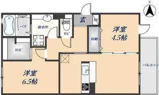 フルリール【305号室】の間取り