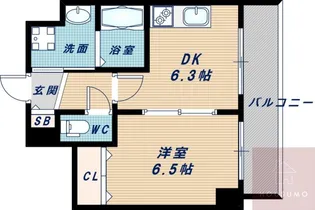 シャインビュー東淀川【5階】の間取り
