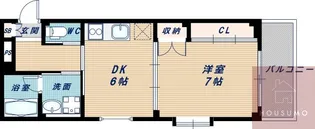 クリスタルコート江坂【3階】の間取り