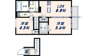 ローゼラルジュ A棟【2階】の間取り
