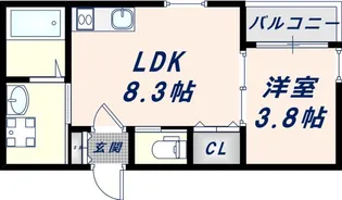 F asecia kobe【1階】の間取り